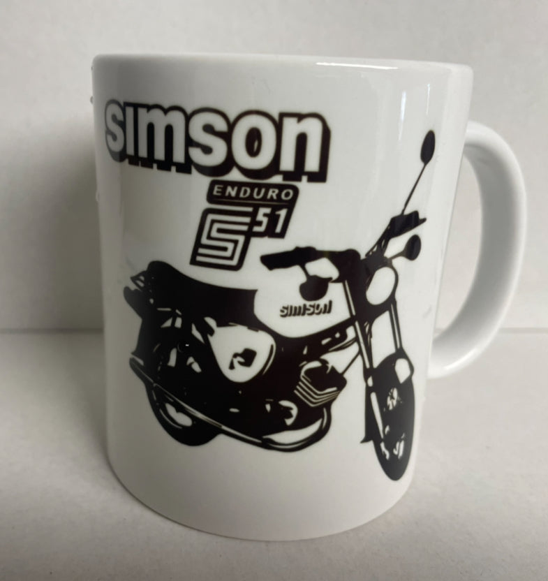 Tazza In Ceramica Simson S51 – 330 Ml – Bianca Satinata, Lavabile In Lavastoviglie E Microonde