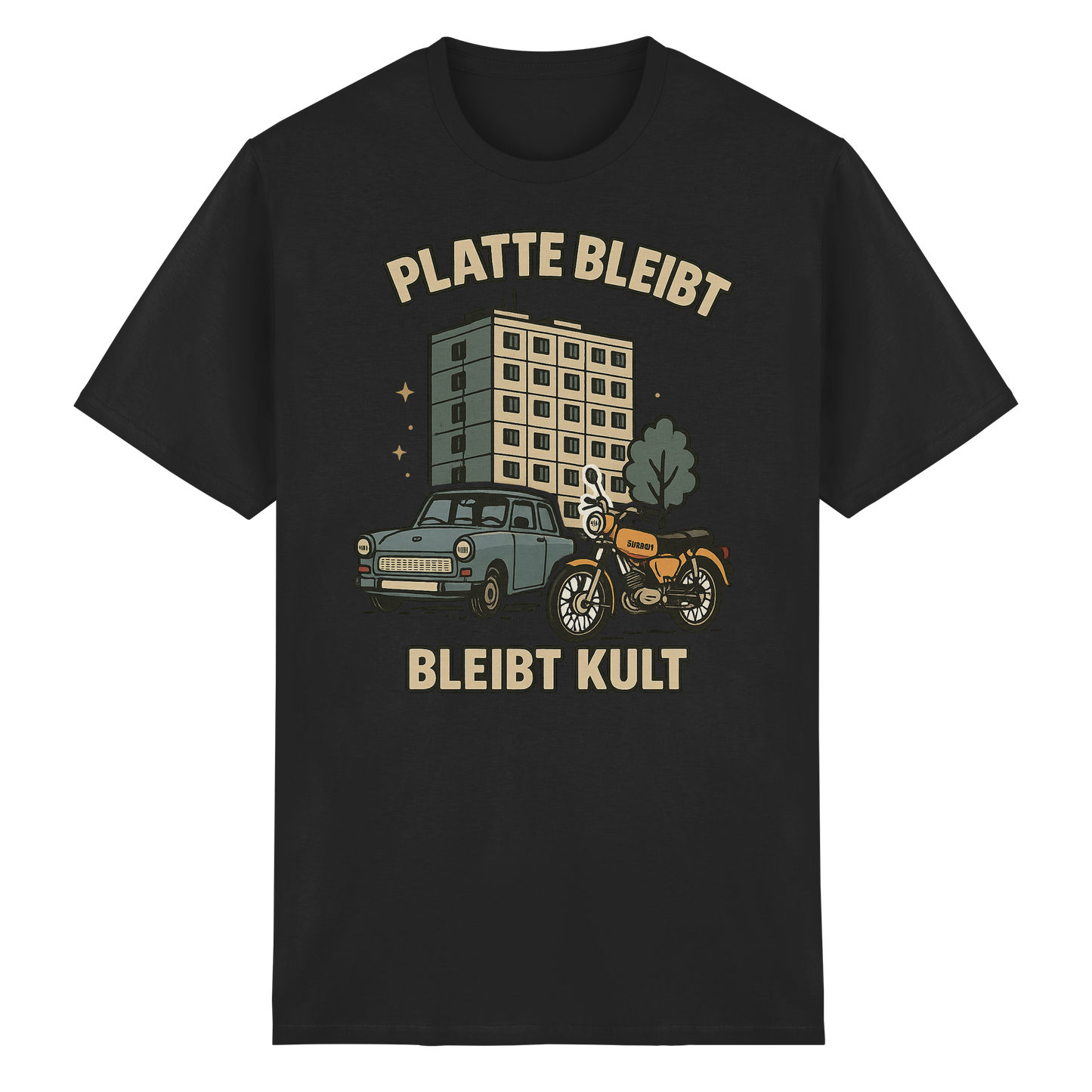 Platte bleibt Kult T-Shirt | Ostalgie DDR Shirt | Lustiges Ostdeutschland Funshirt - Heavy Cotton T-Shirt