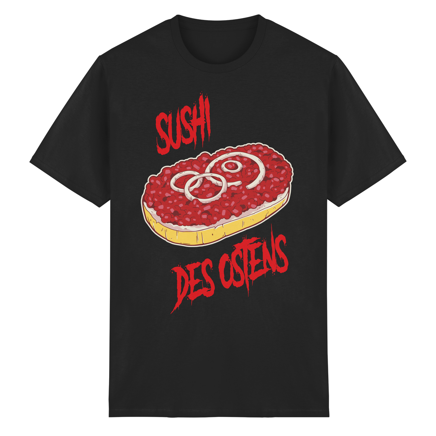 Mettbrötchen Sushi des Ostens Ostdeutschland DDR Ossi Nostalgie Mett T-Shirt