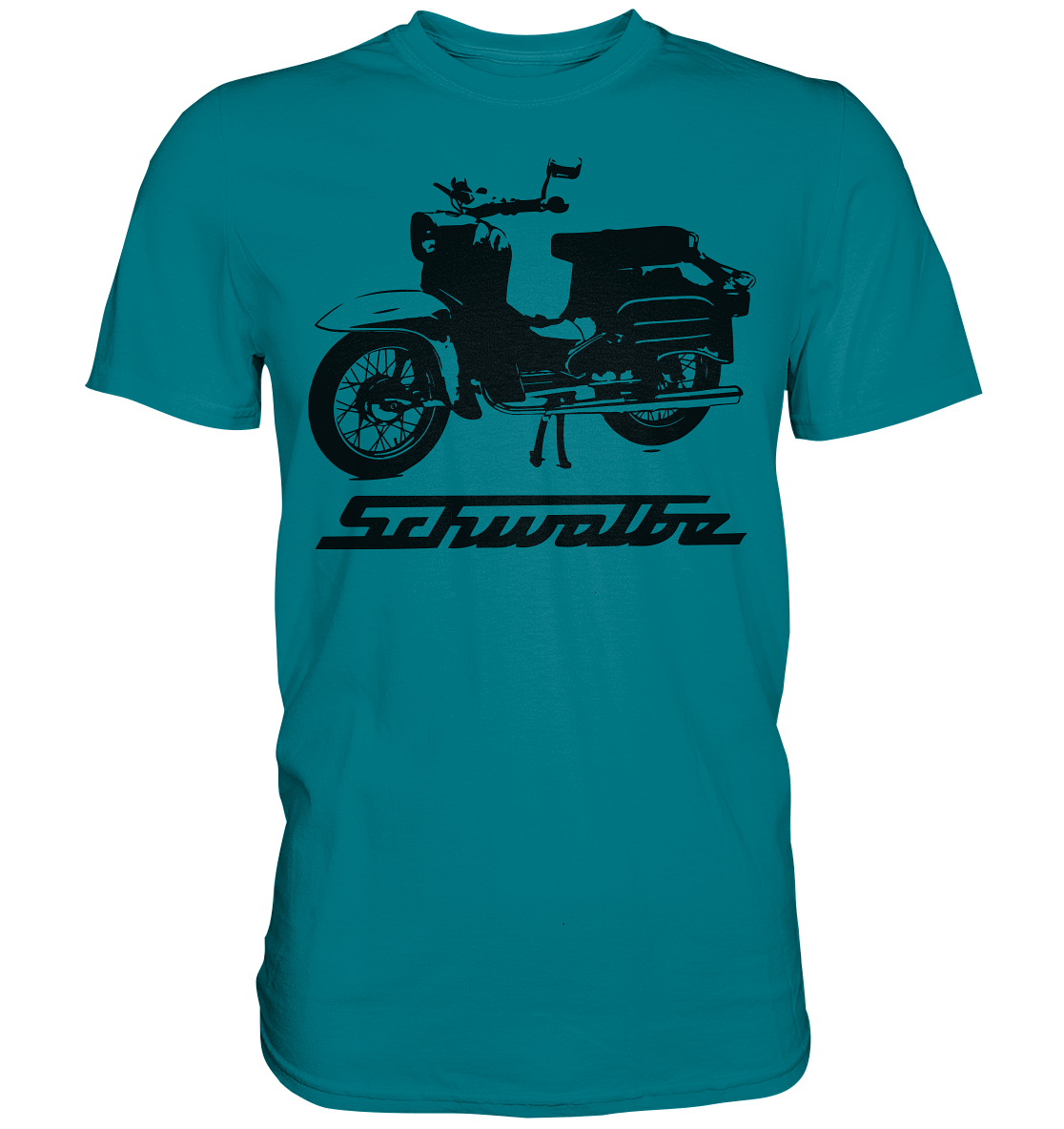 Simson Schwalbe mit Schwalbe Schriftzug - Premium Shirt