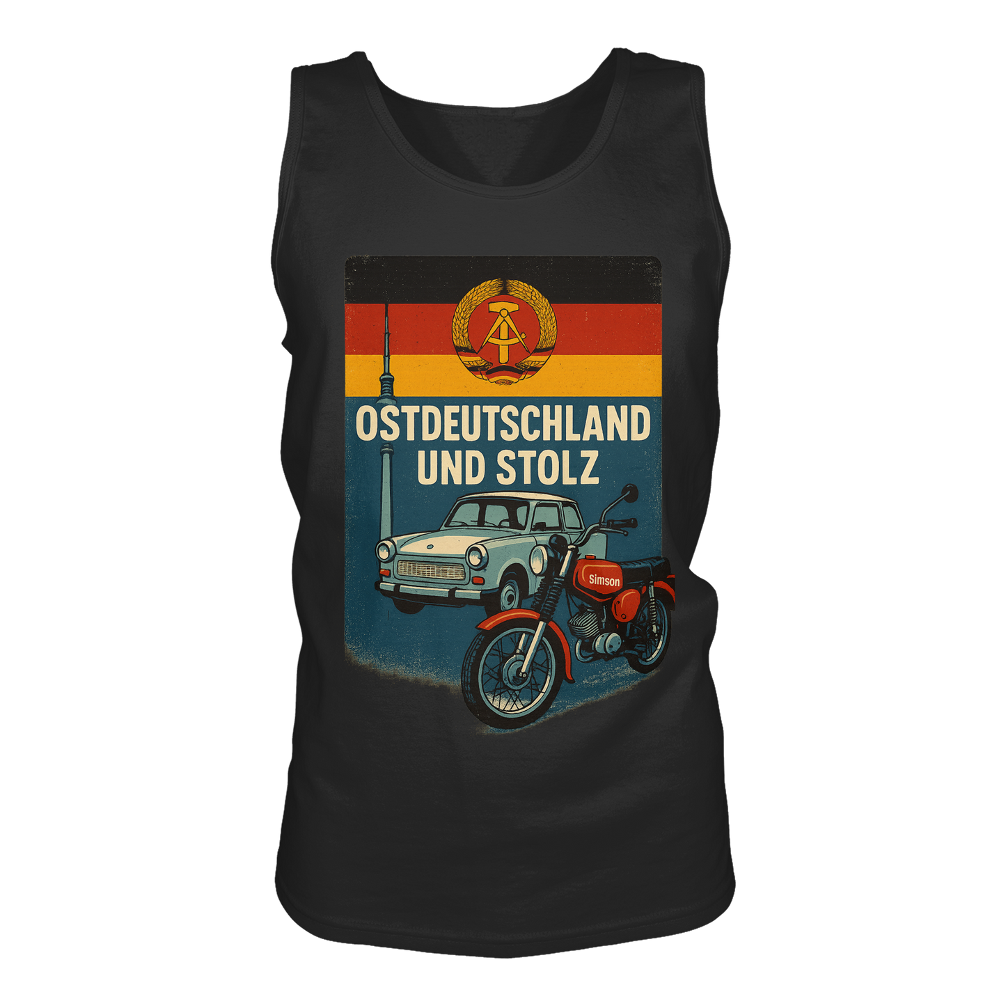 Ostdeutschland und stolz Heimatliebe Osten DDR Ossi Ostdeutscher Liebe Tank-Top