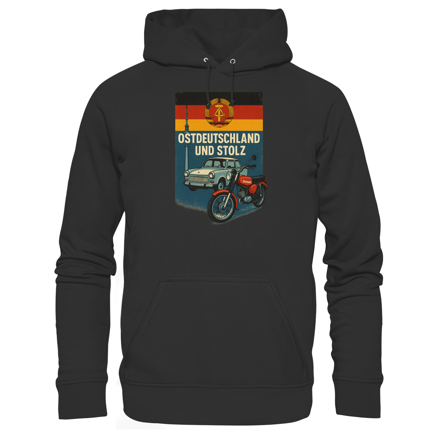 Ostdeutschland und stolz Heimatliebe Osten DDR Ossi Ostdeutscher Liebe Hoodie