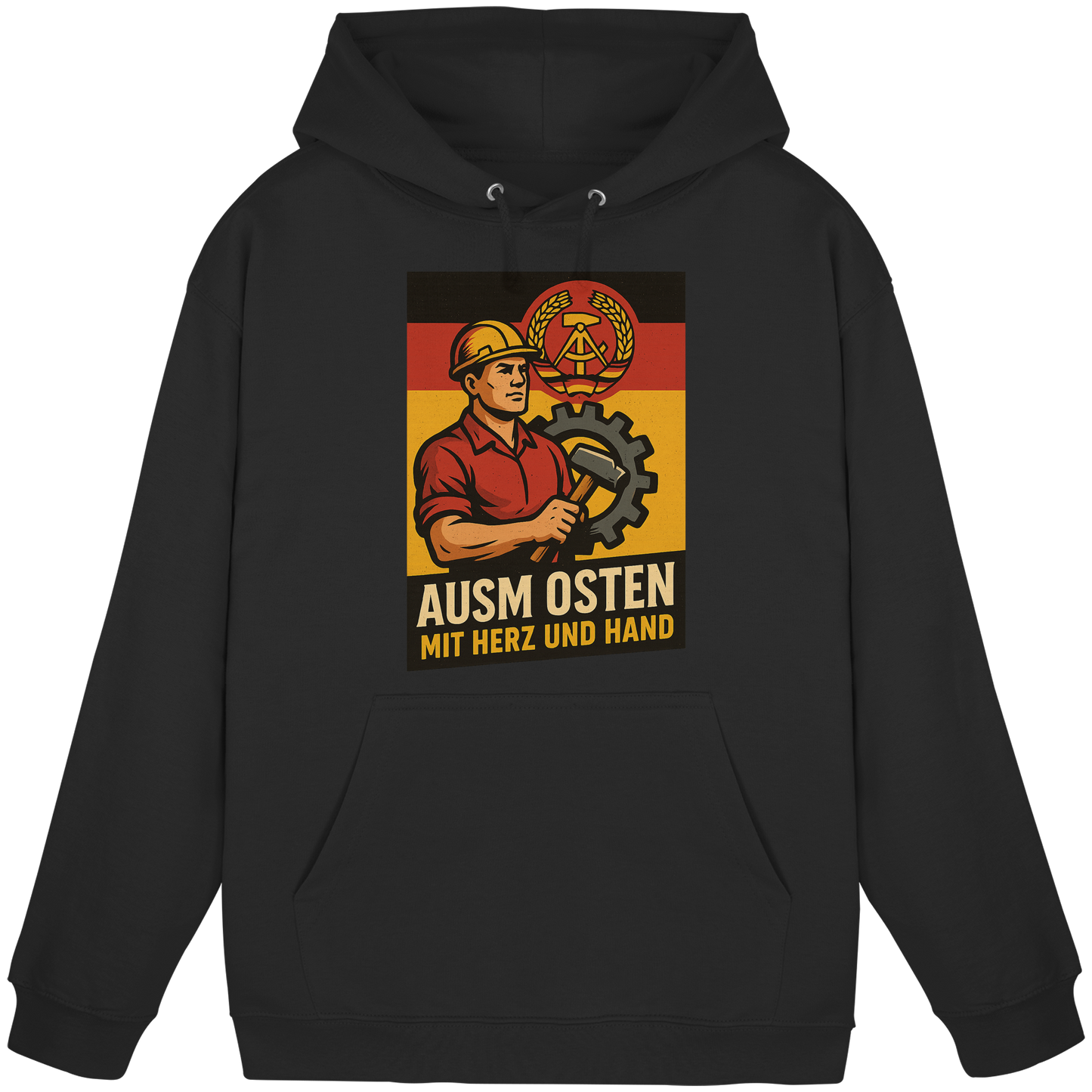 Aus'm Osten mit Herz und Hand - DDR Ostdeutschland Ossi Heimat Stolz Hoodie