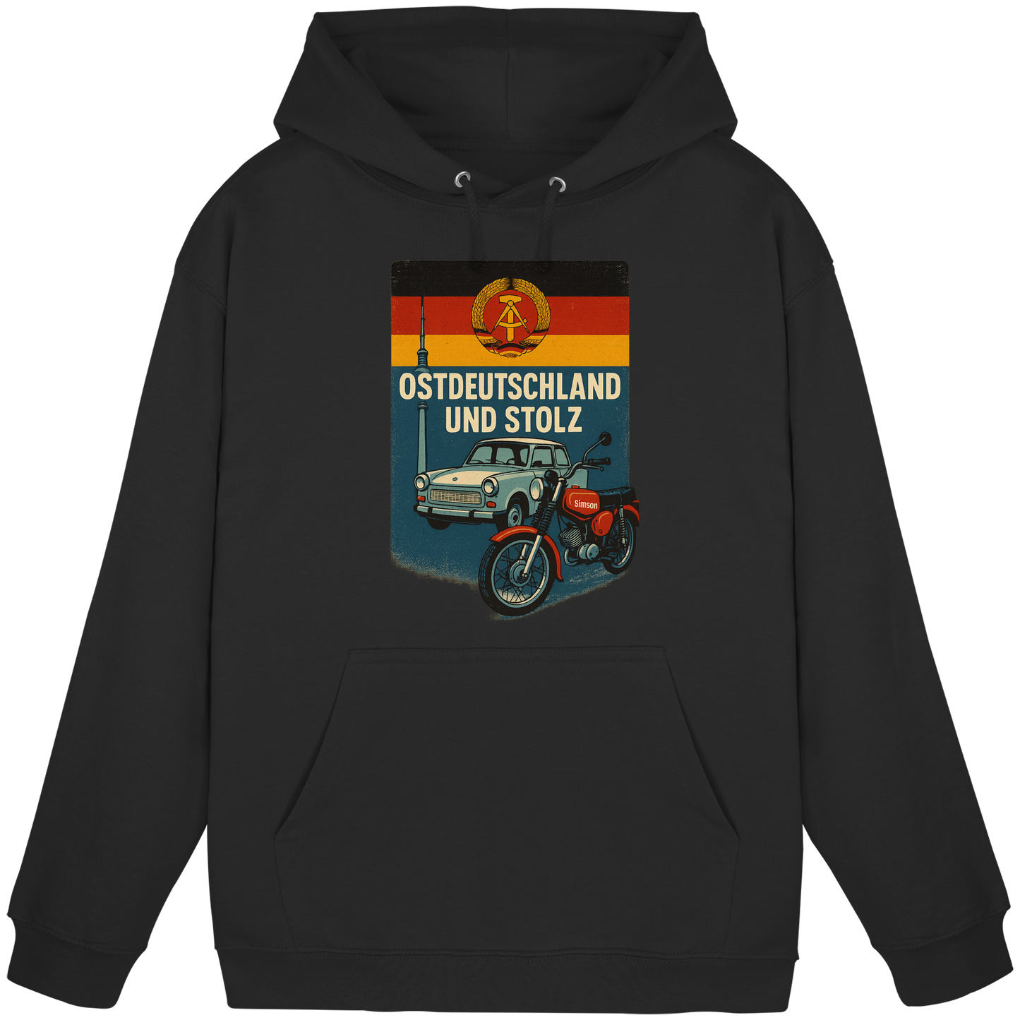 Ostdeutschland und stolz Heimatliebe Osten DDR Ossi Ostdeutscher Liebe Hoodie