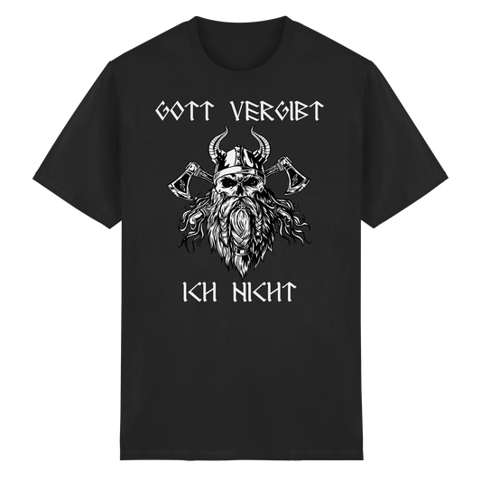 Gott vergibt ich nicht – Biker Rocker Tattoo Oldschool Chopper Wikinger T-Shirt