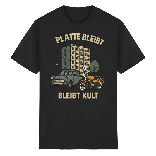Platte bleibt Kult T-Shirt | Ostalgie DDR Shirt | Lustiges Ostdeutschland Funshirt - Heavy Cotton T-Shirt
