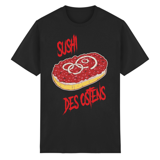 Mettbrötchen Sushi des Ostens Ostdeutschland DDR Ossi Nostalgie Mett T-Shirt