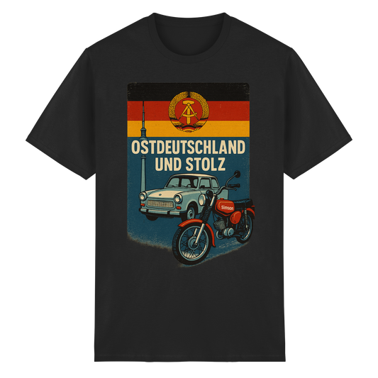 Ostdeutschland und stolz Heimatliebe Osten DDR Ossi Ostdeutscher Liebe T-Shirt