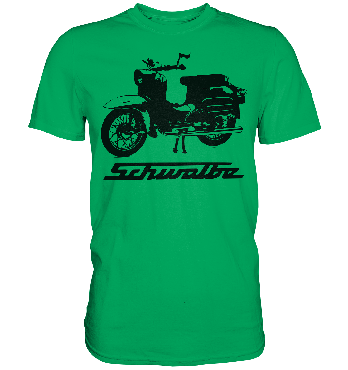 Simson Schwalbe mit Schwalbe Schriftzug - Premium Shirt