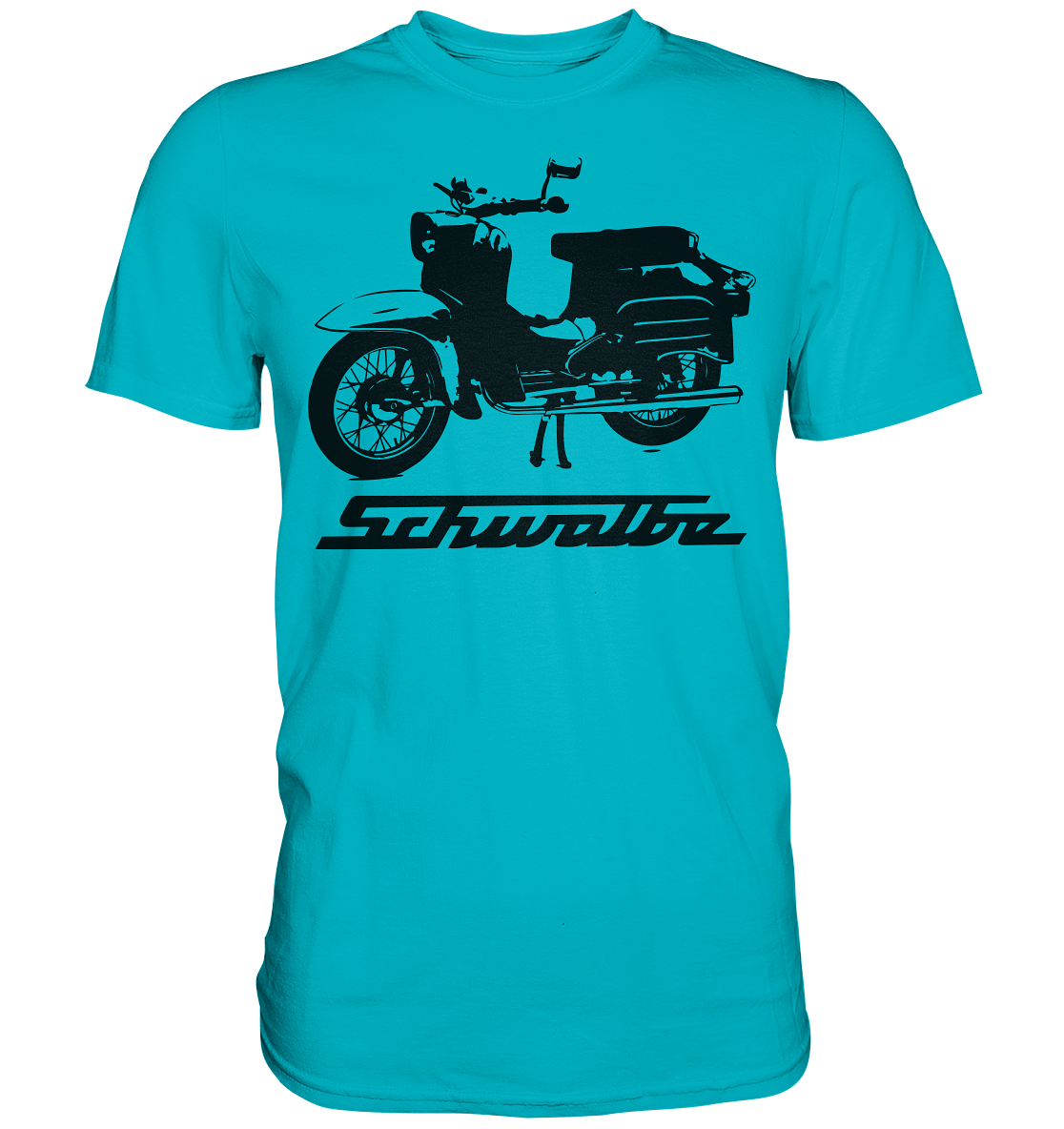 Simson Schwalbe mit Schwalbe Schriftzug - Premium Shirt