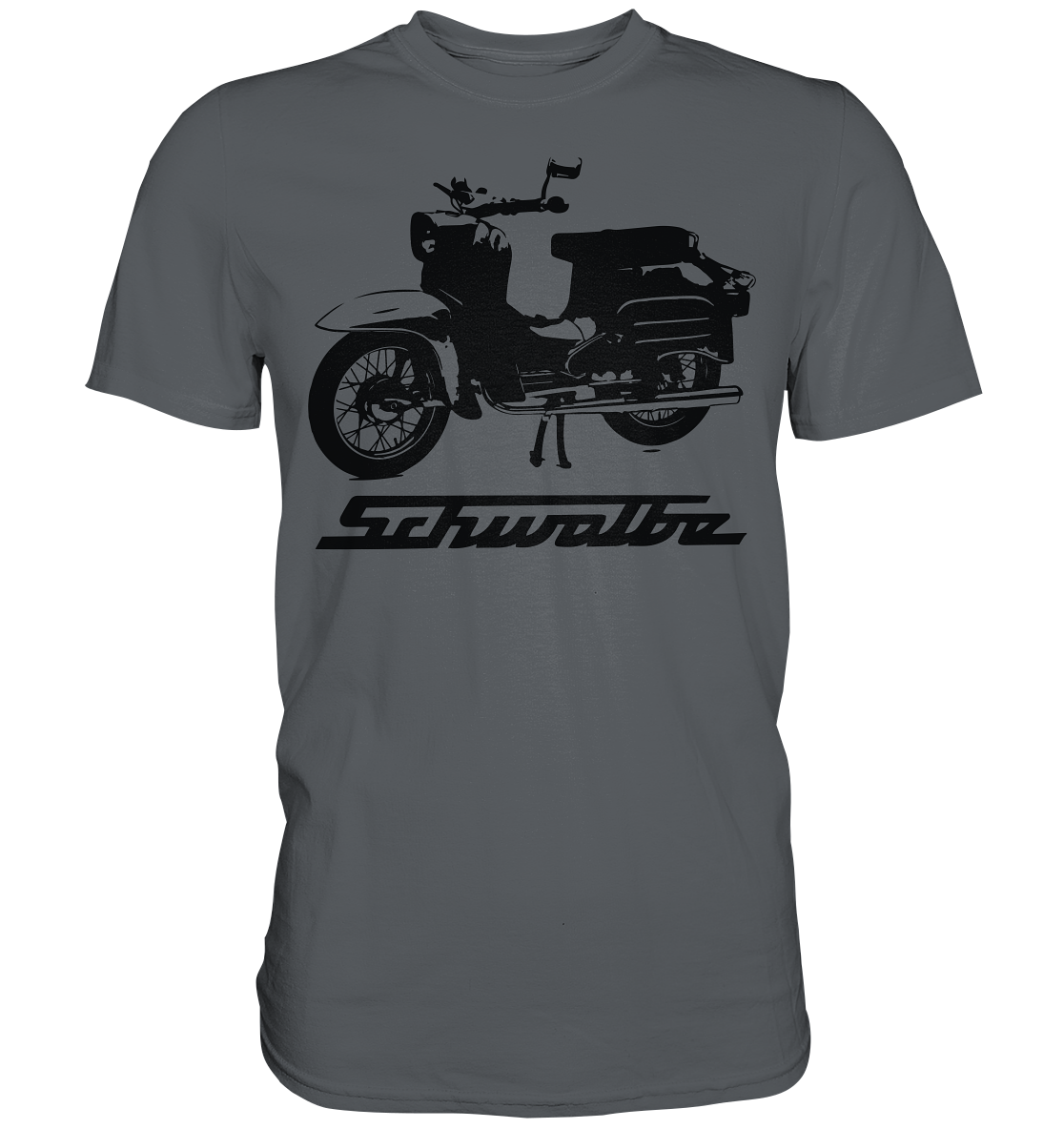 Simson Schwalbe mit Schwalbe Schriftzug - Premium Shirt