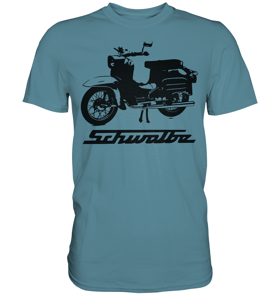 Simson Schwalbe mit Schwalbe Schriftzug - Premium Shirt
