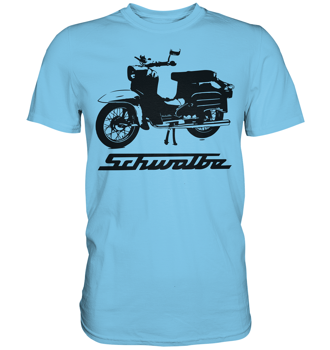 Simson Schwalbe mit Schwalbe Schriftzug - Premium Shirt