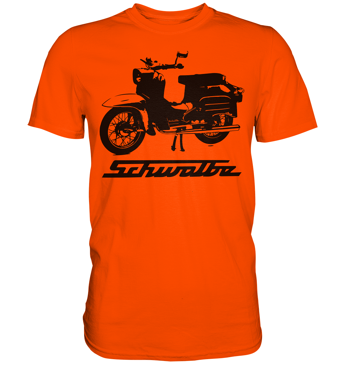Simson Schwalbe mit Schwalbe Schriftzug - Premium Shirt