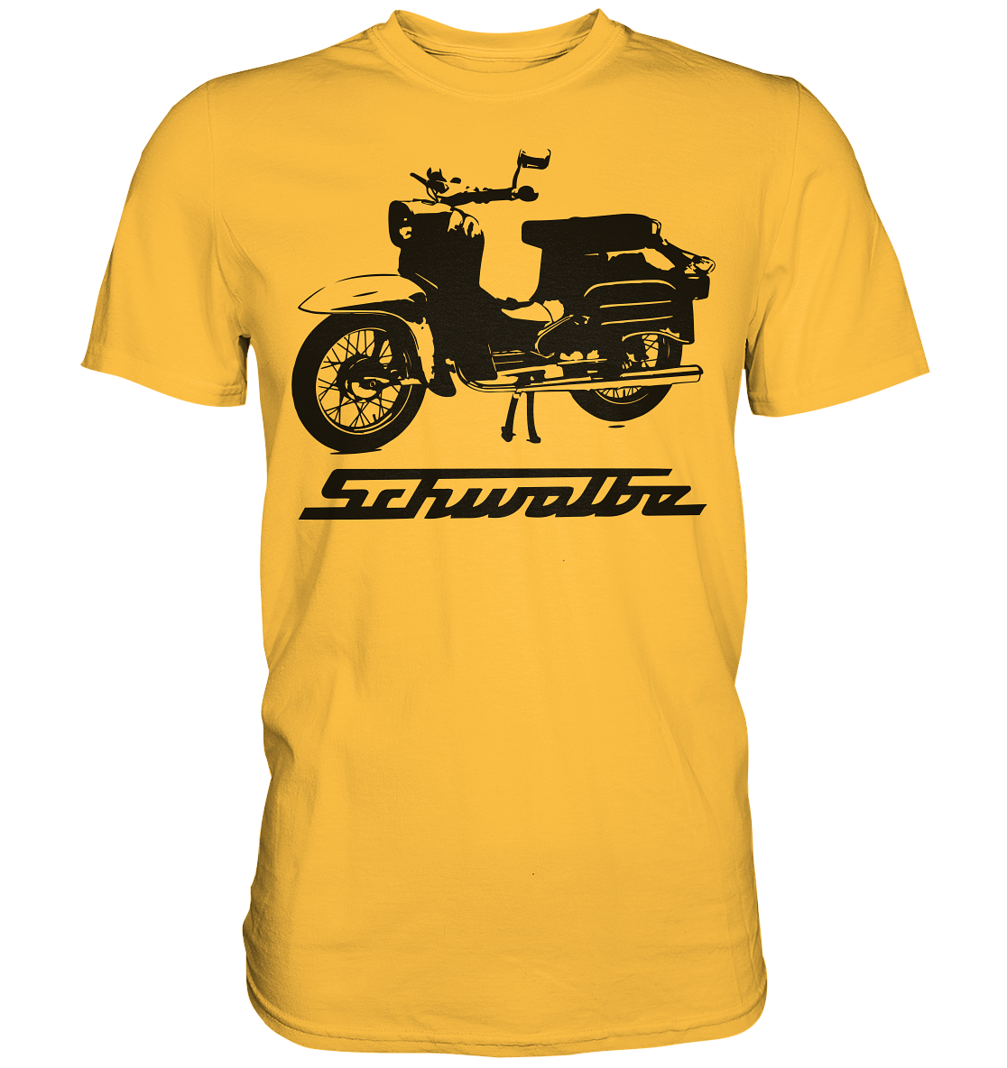 Simson Schwalbe mit Schwalbe Schriftzug - Premium Shirt