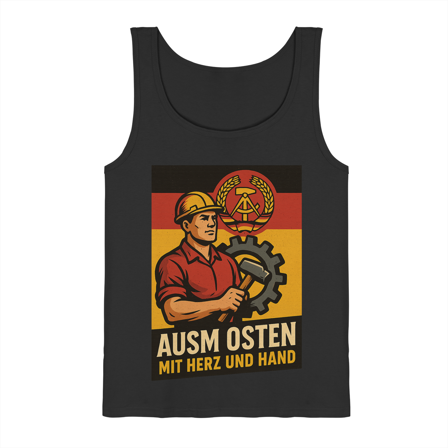 Aus'm Osten mit Herz und Hand - DDR Ostdeutschland Ossi Heimat Stolz Tank-Top
