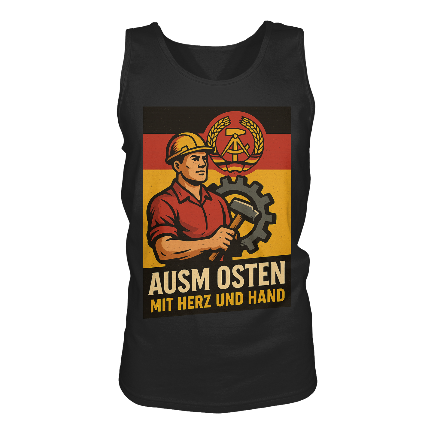 Aus'm Osten mit Herz und Hand - DDR Ostdeutschland Ossi Heimat Stolz Tank-Top